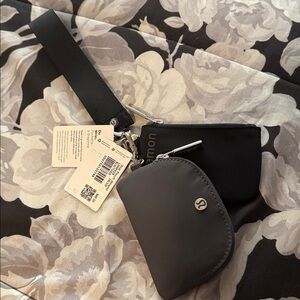 Lululemon Athletica Black and Gray Wristlet Duo